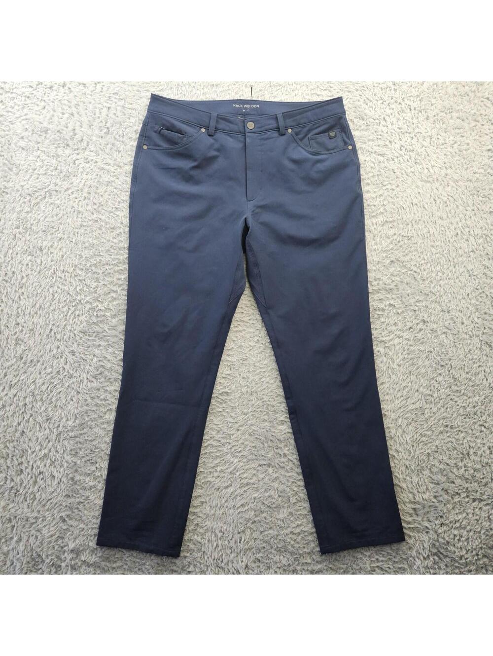 Mack Weldon Maverick Pants Tech Chino 34x32 (Fits 35x30) Blue